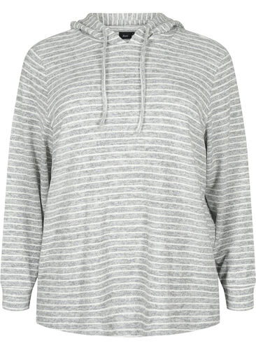 Løs hettegenser med striper, DGM Stripe, Packshot image number 0