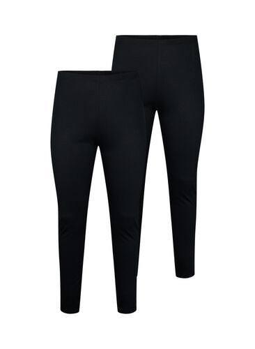FLASH - leggings 2 stk., Black/Black, Packshot image number 0