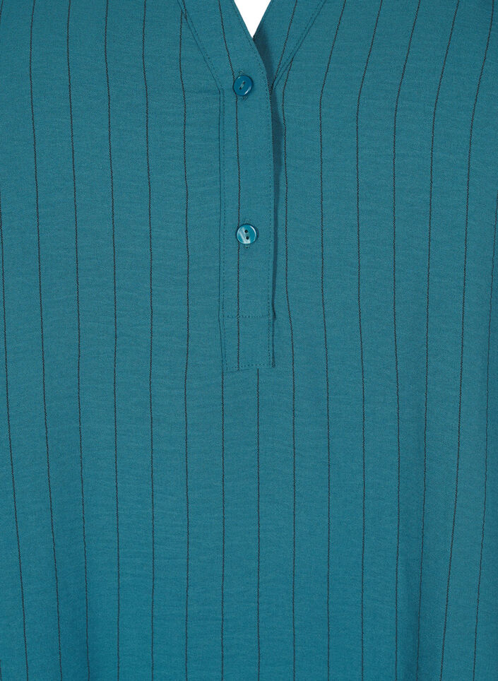 FLASH - Skjortebluse med nålestriper, Grønn, Packshot image number 2