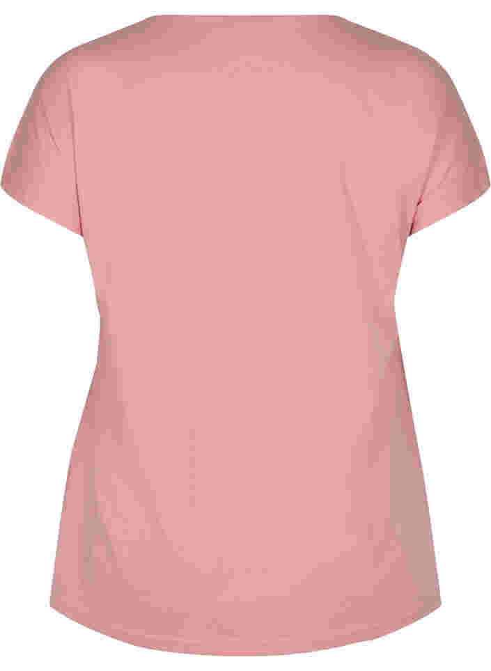 T-skjorte i bomull med mønster, Blush mel Leaf, Packshot image number 1
