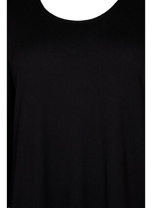 Langermet kjole med ryggdetaljer, Black, Packshot image number 2