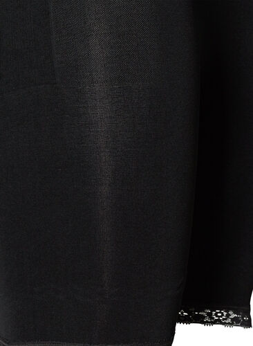 Shapewear shorts med høyt liv og blondekant, Black, Packshot image number 3