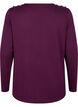 Bluse med dekorative knapper, Lilla, Packshot image number 1