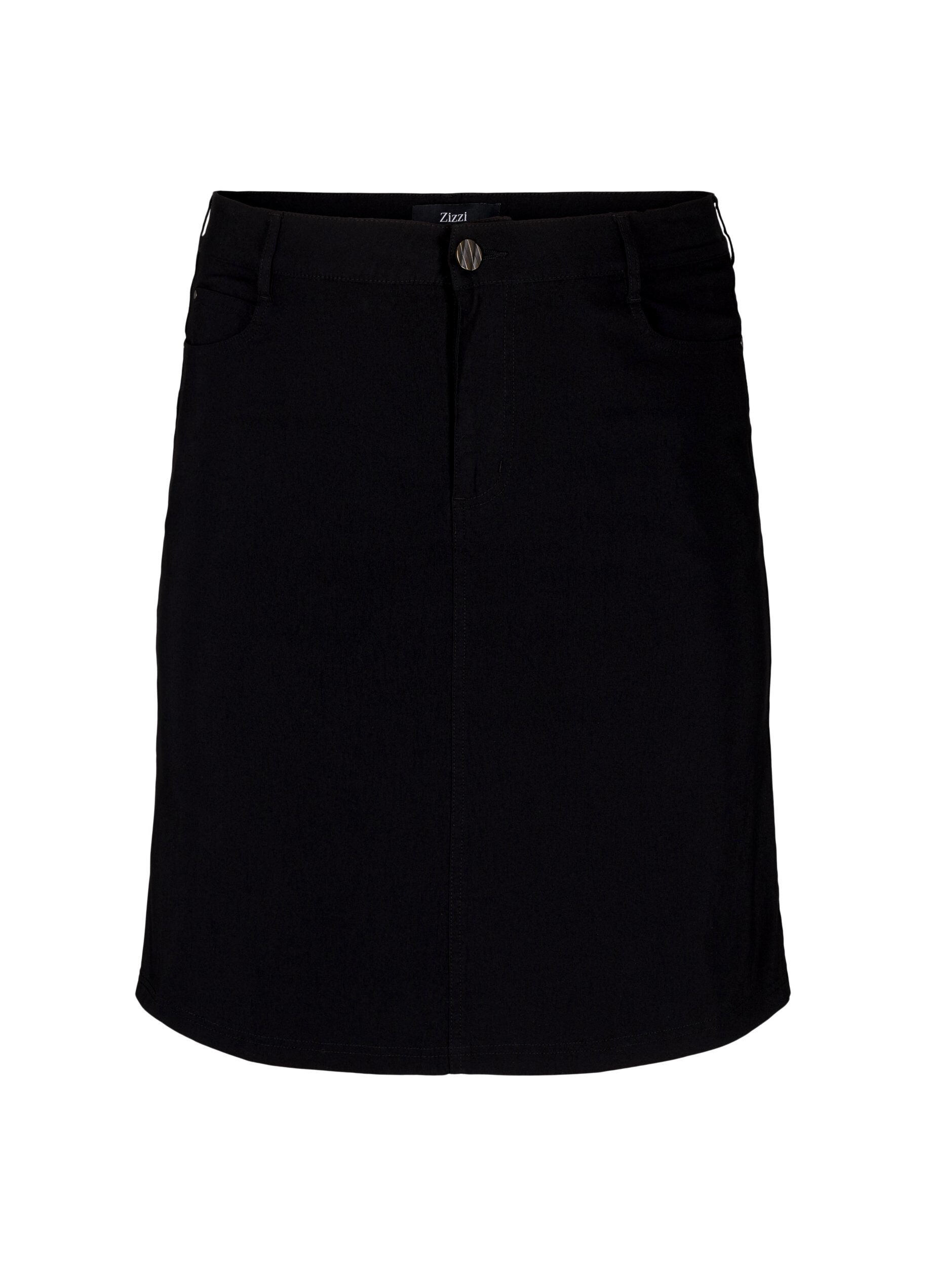 Zizzi Kort skj&oslash;rt med innvendig shorts, Svart, Packshot image number 0