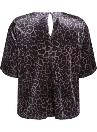 Zizzi Kortermet velour topp, Brun, Packshot image number 1