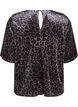 Kortermet velour topp, Brun, Packshot image number 1