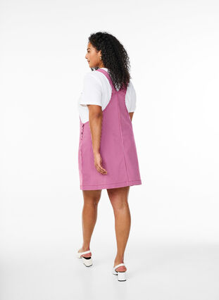 Zizzi Kort stripete snekkerkjole, Red Stripe, Model image number 1