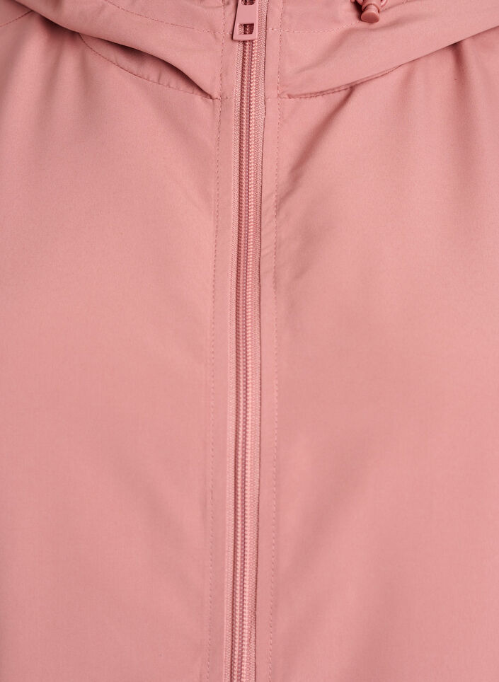 Lett jakke med hette og glidel&aring;s, Rosa, Packshot image number 2