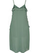 Chiffonkjole med asymmetriske volanger, Gr&oslash;nn, Packshot image number 1