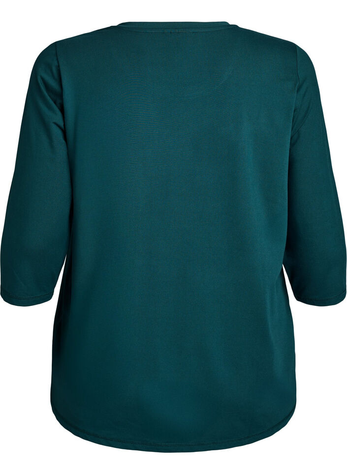 Treningsbluse med 3/4-ermer, Gr&oslash;nn, Packshot image number 1