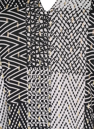 Bluse med trykk og v-hals, Black Graphic Stripe, Packshot image number 2