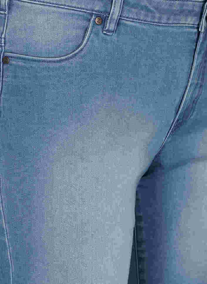 Slim fit Emily shorts med normal midje, Light blue denim, Packshot image number 2