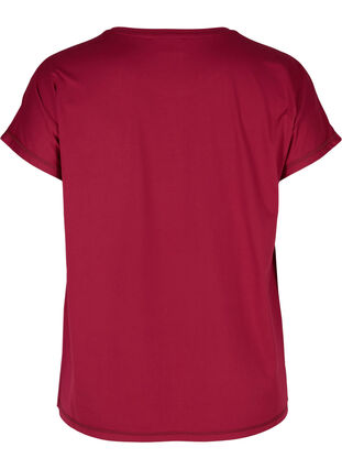 Ensfarget T-skjorte til trening, Beet Red, Packshot image number 1