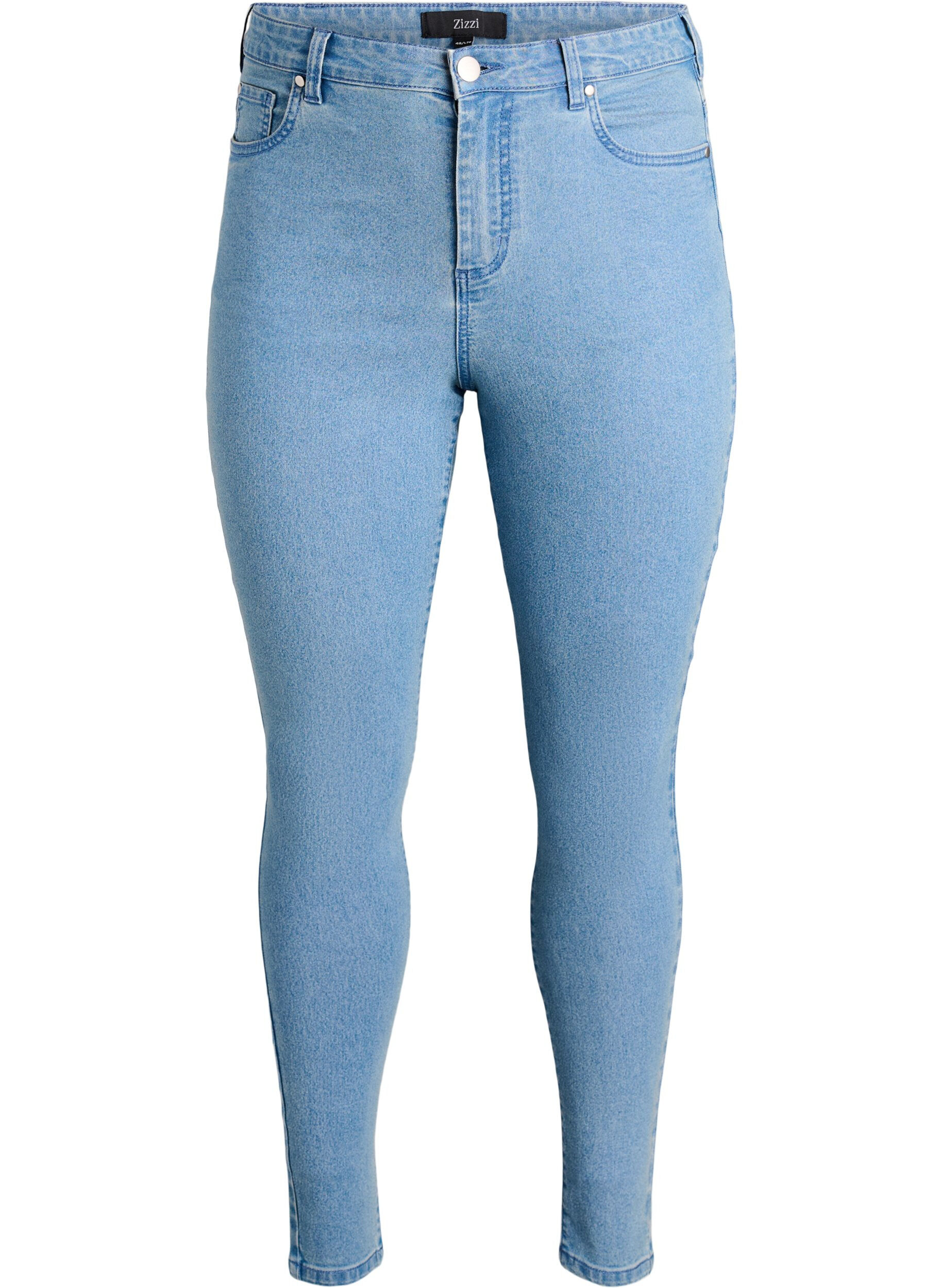 Amy jeans med h&oslash;y midje og smal passform