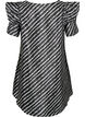 Stripete tunika med frynser, Black/White Stripes, Packshot image number 1