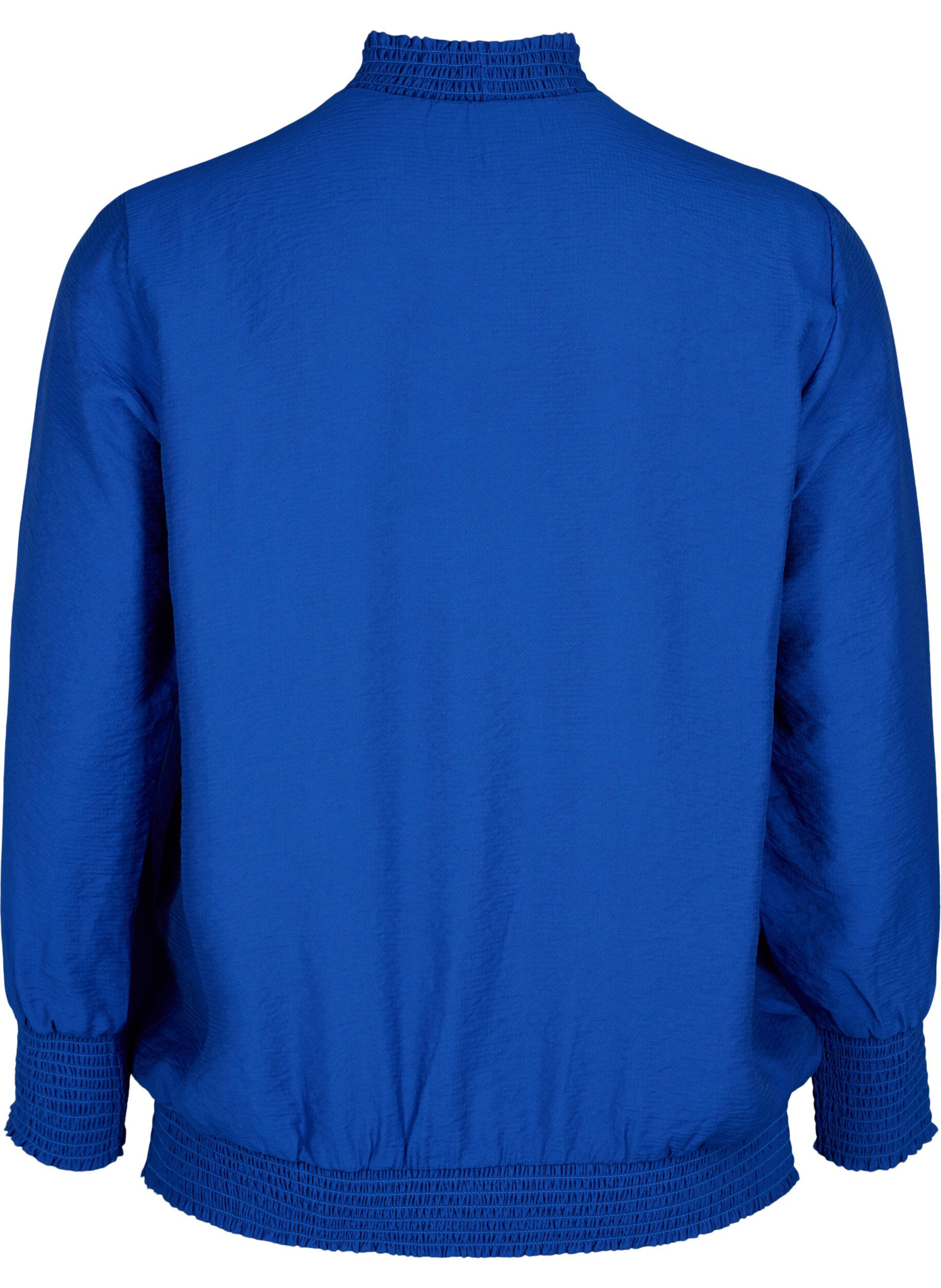 Zizzi Viskosebluse med smock, Surf the web, Packshot image number 1