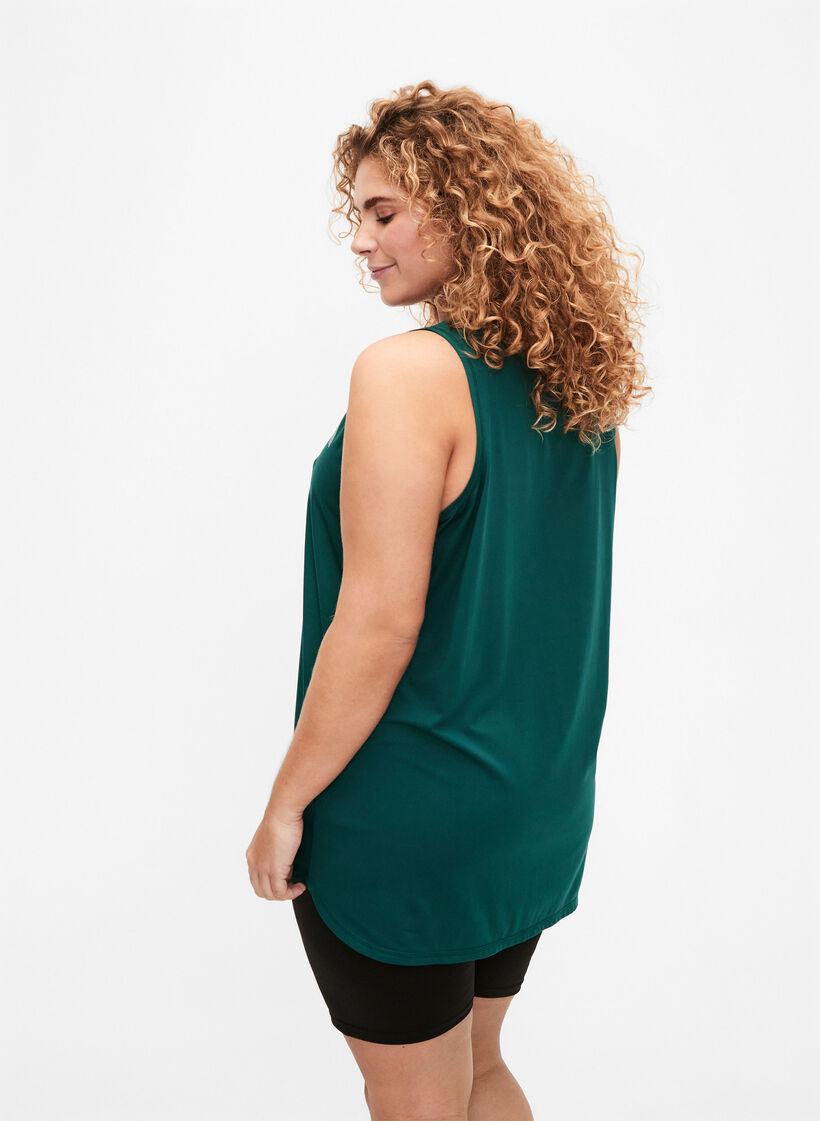 Treningsoverdel med v-hals, Deep Teal, Model image number 1