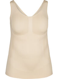 Shapewear topp med brede stropper, Beige