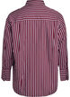 Loose fit skjorte med striper og en brystlomme, Mørk Bordeaux, Packshot image number 1
