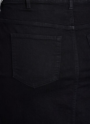 Zizzi FLASH - Tettsittende skjørt i denim, Svart, Packshot image number 3