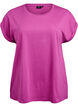 Kortermet T-skjorte i bomullsblanding, Lilla, Packshot image number 0