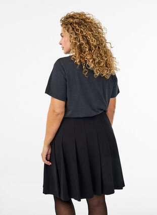 Zizzi Økologisk bomulls-T-skjorte med nagler, Grey Wash Studs, Model image number 1
