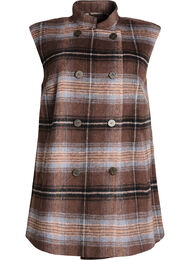 Lang rutete vest, Brun