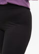Leggings med stretch og ribbet struktur, Black, Model image number 1