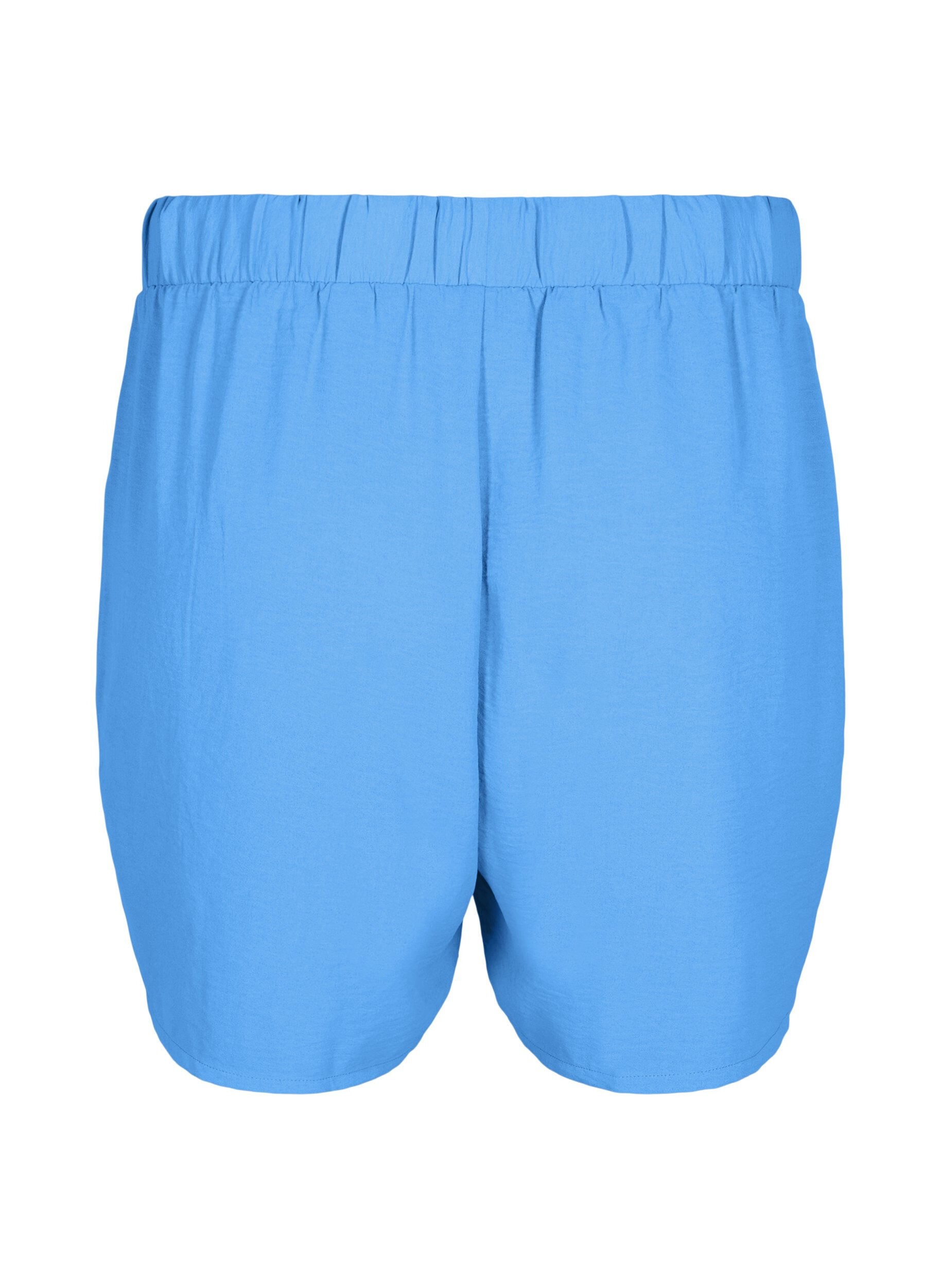 ZizziShorts med lommer og elastisk linning, Bl&aring;, Packshot image number 1