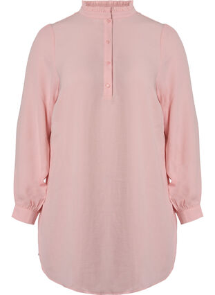Langermet tunika med volangkrage, Strawberry Cream, Packshot image number 0