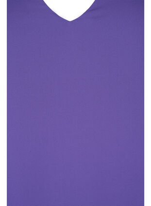 Bluse med 3/4-ermer og V-hals, Ultra Violet, Packshot image number 2