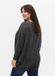 Strikket tunika i en viskoseblanding, Dark Grey Melange, Model image number 1