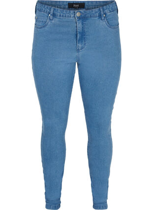 Super slim Amy jeans med høyt liv, Light blue, Packshot image number 0