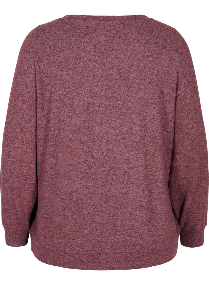 Melert genser i en viskosemiks, Port Royal Mel, Packshot image number 1