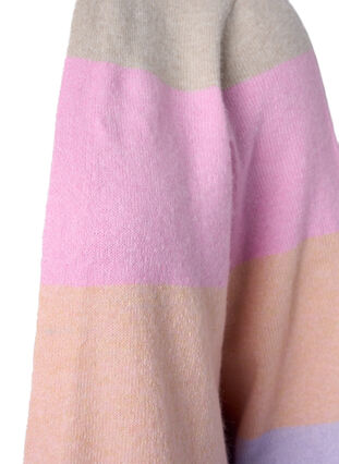 Lang stripete strikket cardigan, Orchid Petal Mel.Com, Packshot image number 2
