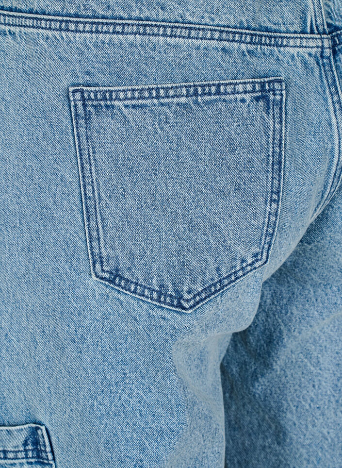 Cargo jeans med høy midje, Light Blue, Packshot