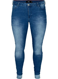 Super slim Amy jeans med høyt liv, Blue denim