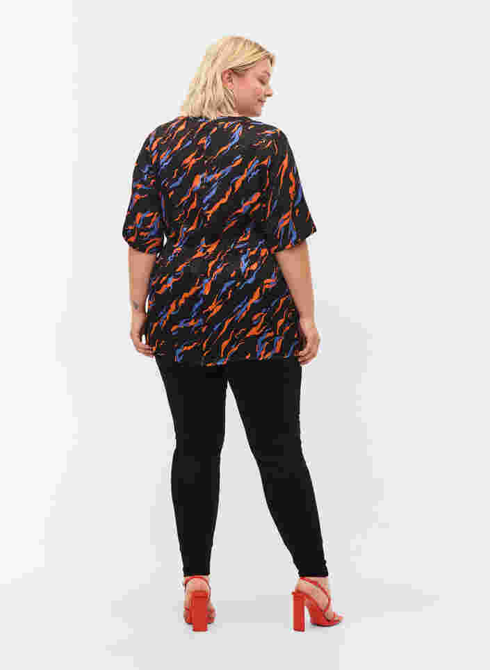 Jeggings i bomullsblanding, Black, Model