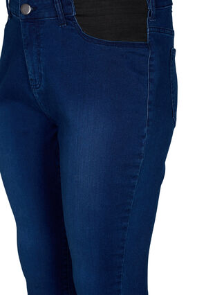Super slim Amy jeans med strikk i livet, Dark blue, Packshot image number 2
