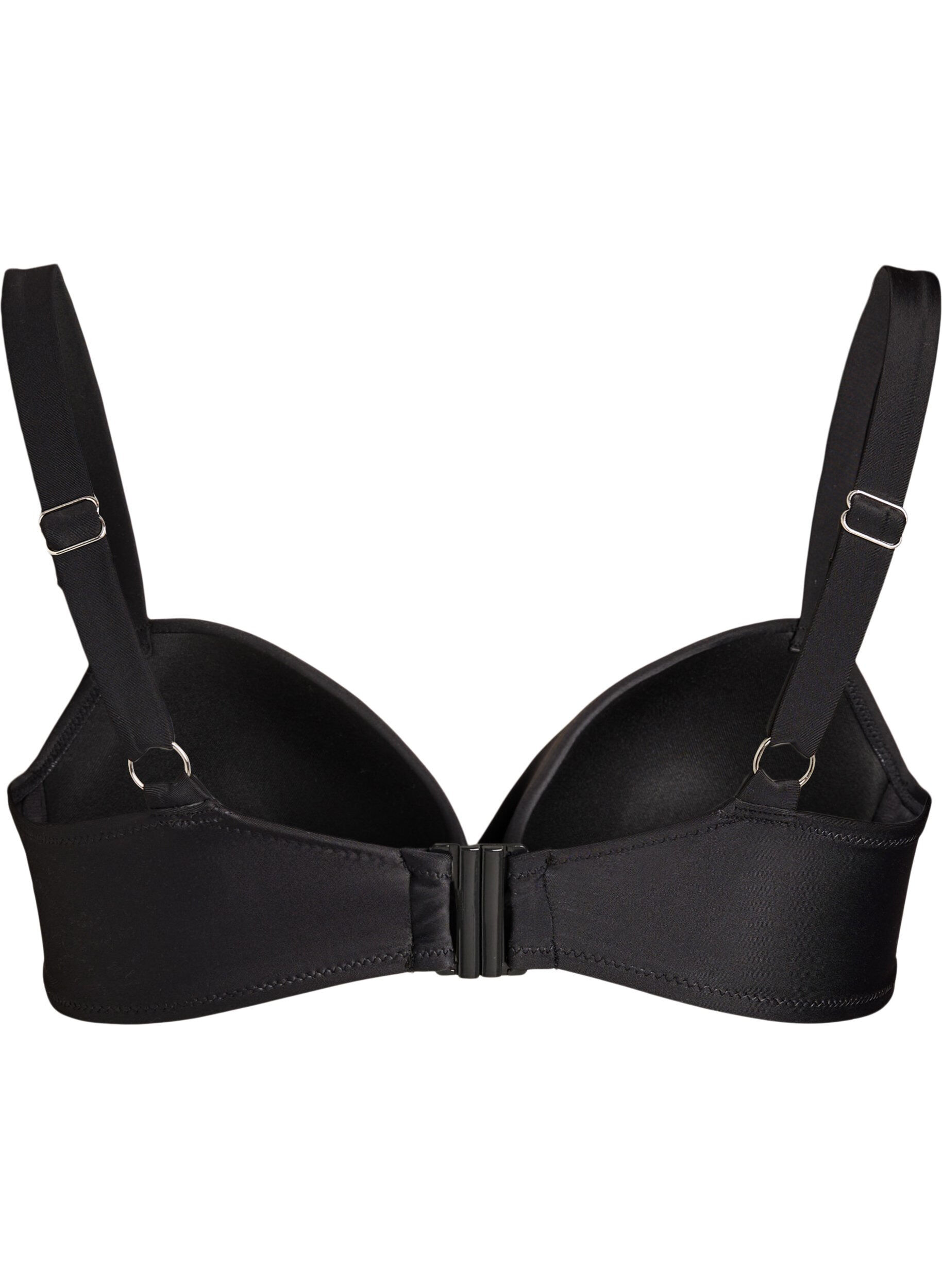 ZizziBikinitopp med b&oslash;yle og drapering, Svart, Packshot image number 1