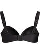 Bikinitopp med b&oslash;yle og drapering, Svart, Packshot image number 1