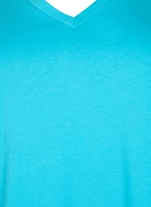 Basis T-skjorter i bomull 2 stk., Blue Atoll / Black, Packshot image number 2