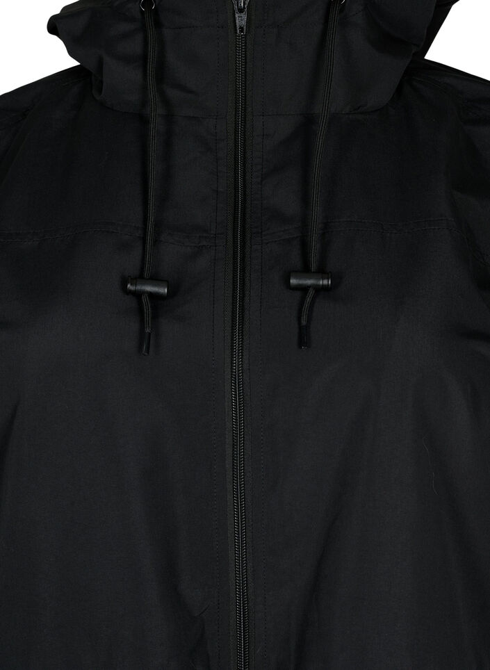 FLASH - Vannavvisende parkas med hette, Black, Packshot image number 2