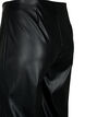 Imitert skinnbukse med brede ben, Black, Packshot image number 3