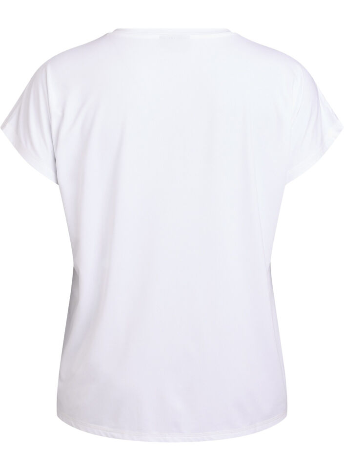 Ensfarget trenings-T-skjorte, Hvit, Packshot image number 1