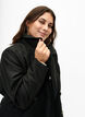 Kort trenchcoat med belte, Svart, Model image number 3