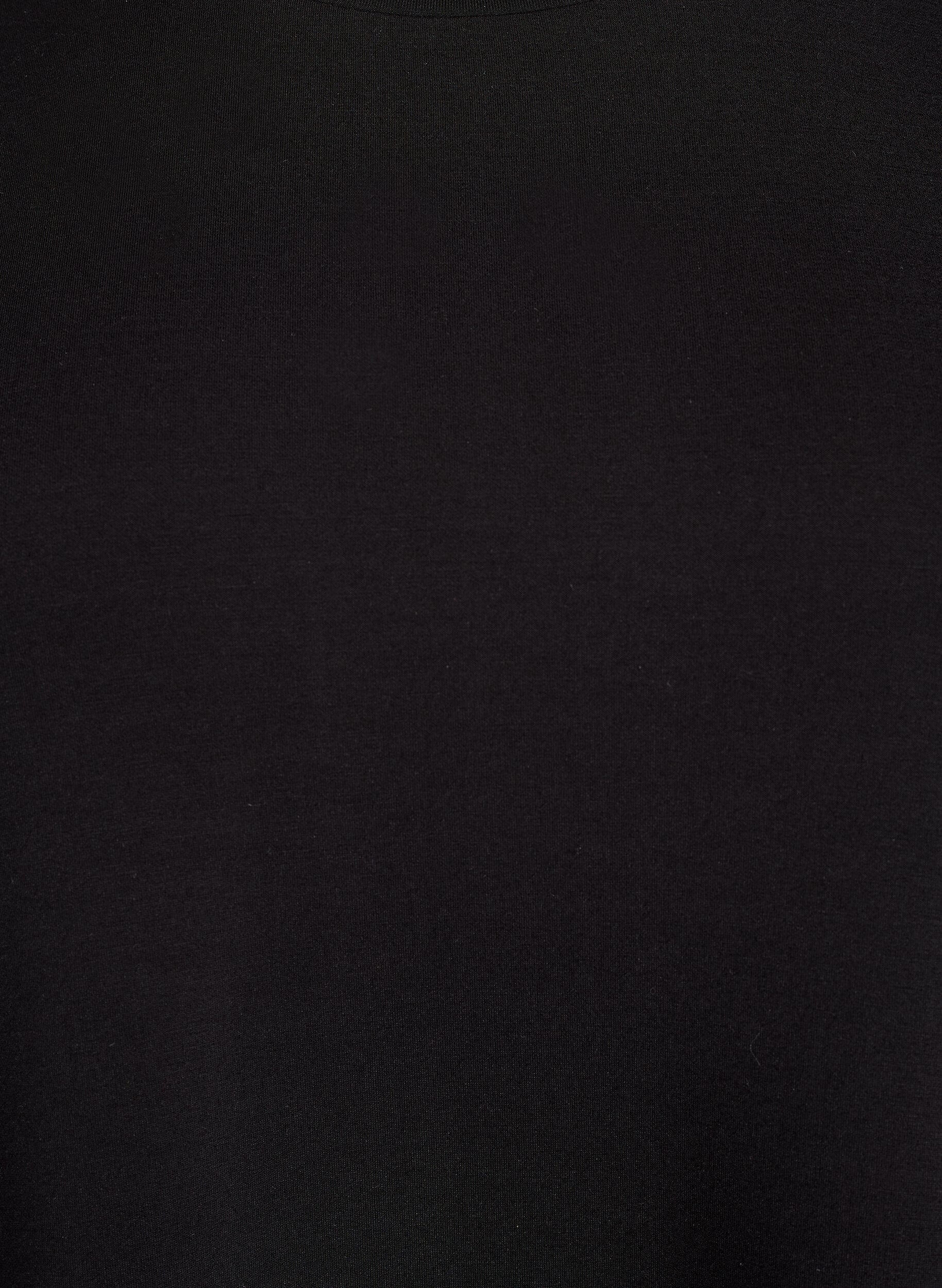 Zizzi Jerseybluse med rund hals, Svart, Packshot image number 2