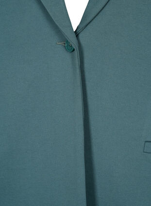 Enkel blazer med knapp og pyntelommer, Silver Pine, Packshot image number 2