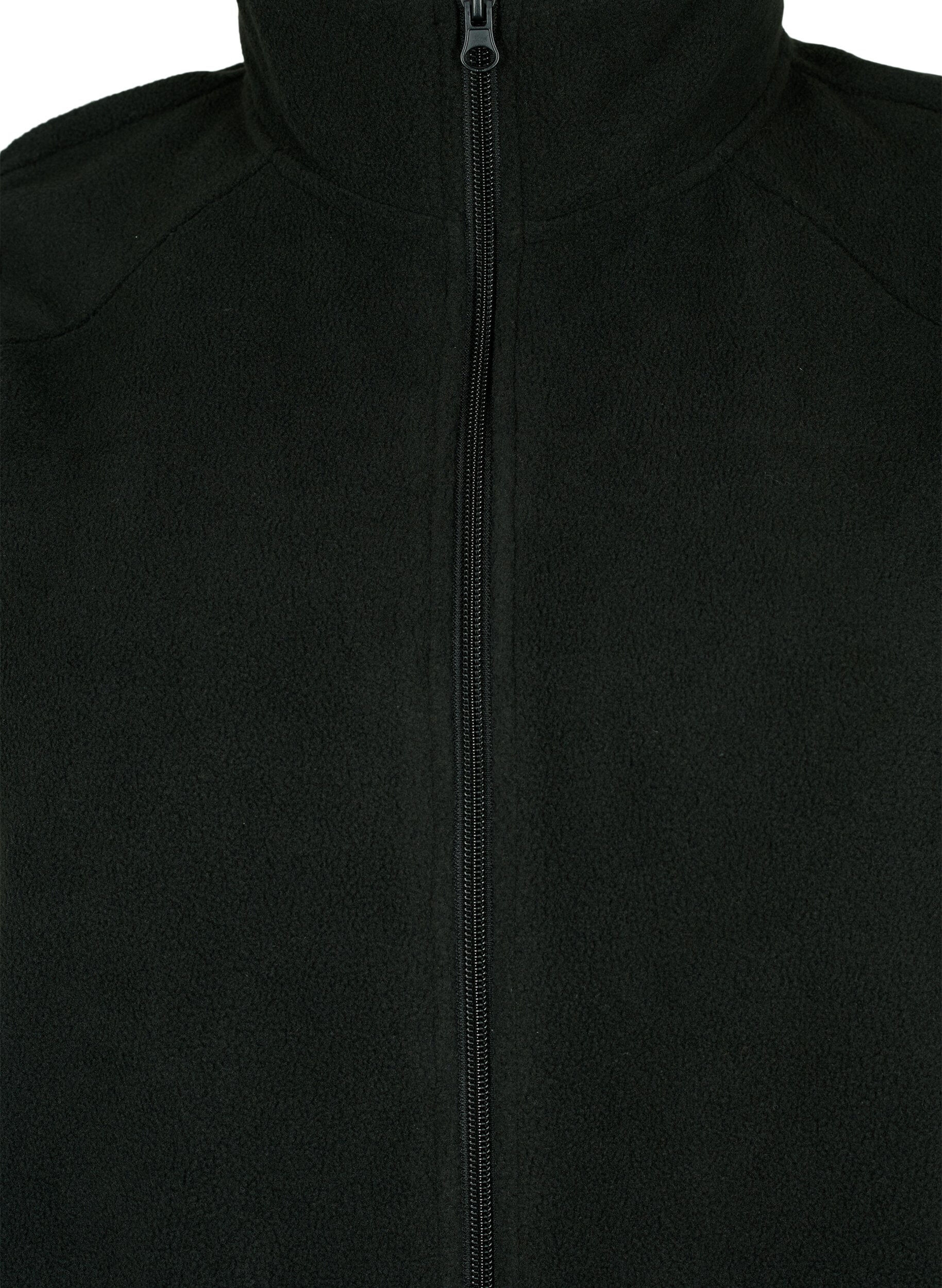 ZizziFleecevest med lommer, Svart, Packshot image number 2