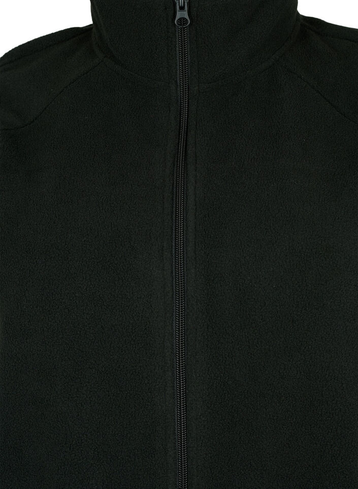 Fleecevest med lommer, Svart, Packshot image number 2